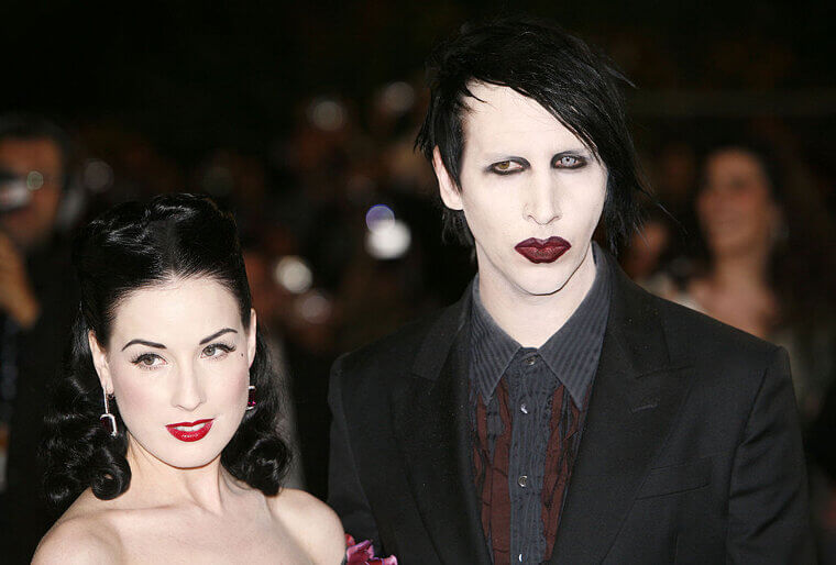 Marilyn Manson and Burlesque Star Dita Von Teese Married in 2005 During the Height of Shock Rock Infamy