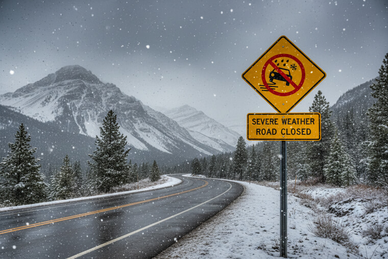 "No Driving During Severe Conditions"