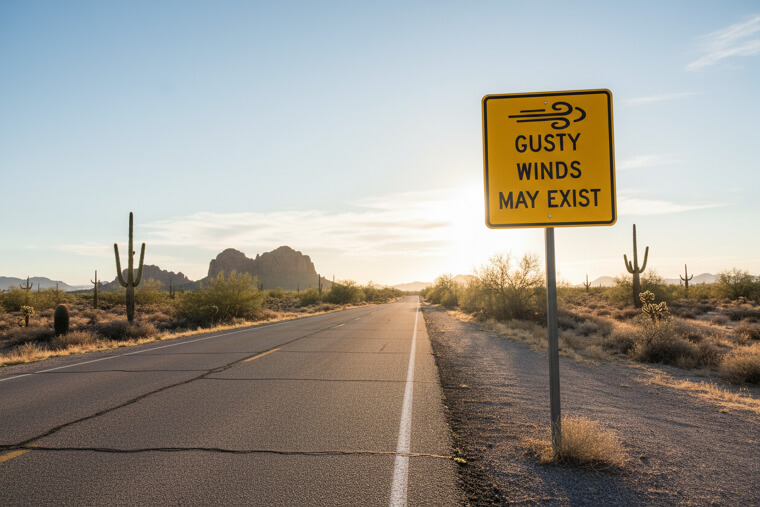 Warning: "Gusty Winds May Exist"