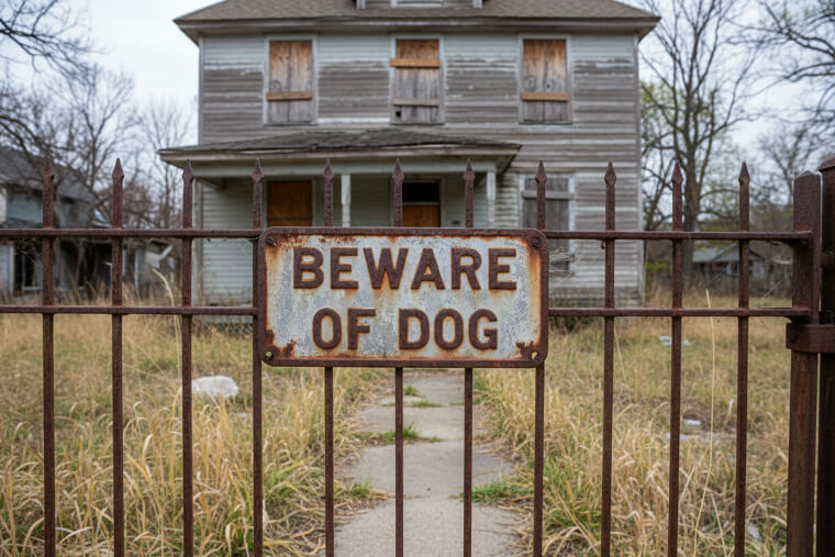 "Beware of Dog" (House Has Been Empty for 2 Years)