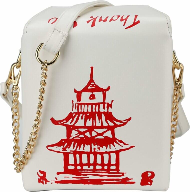 Tower Print Crossbody Bag - Cute Pagoda Design, Perfect for Everyday Use!