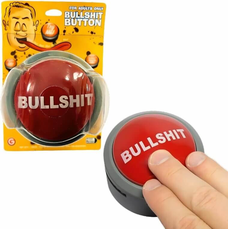 BS Button - Hilarious Sound Effects & Light Gag Gift for Everyone