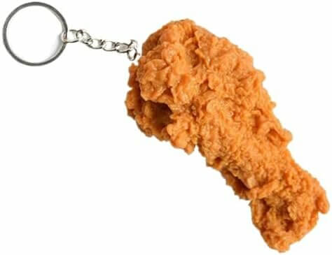 Imitation Food Keychain - Fun Fried Chicken Accessories for Bags & Cars - Don’t Miss the 20% Discount!
