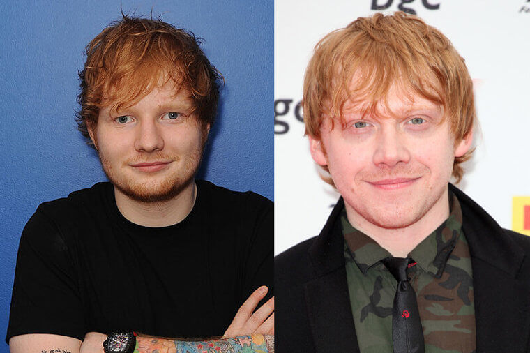 Ed Sheeran and Rupert Grint