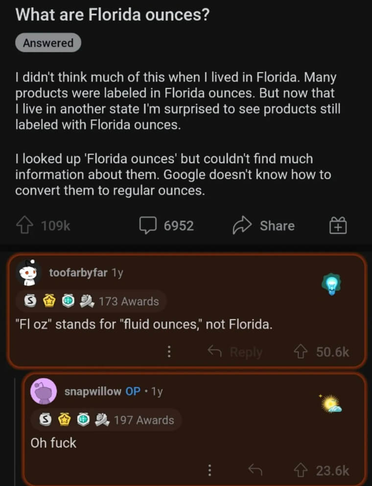 Weird How Florida Ounces Are Used in the Other States, Too