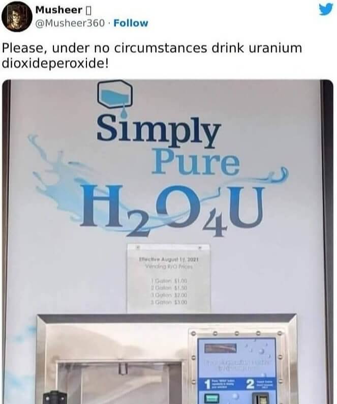 H2O Is Very Different From H2O4U