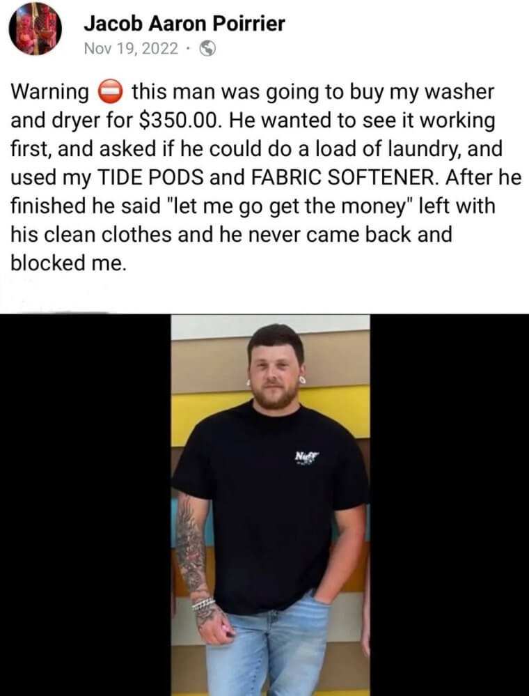 Beware of the Dirty Laundry Hustler