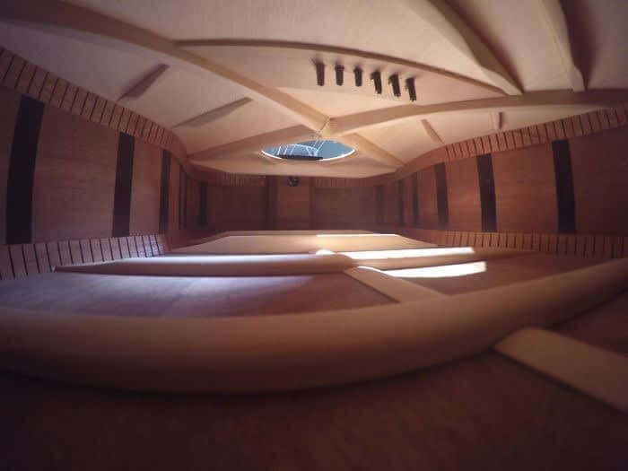 The Inside Of This Guitar Looks Like A Fancy Apartment