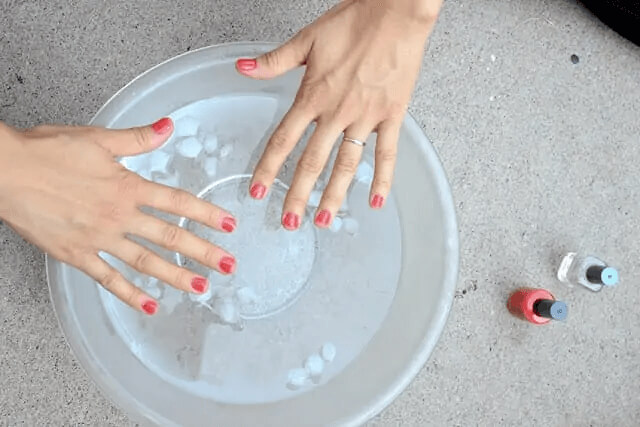 Dry Your Nails Faster By Soaking Them In Cold Water
