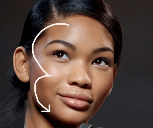 Contour Your Face By Applying Bronzer In A "3" Shape