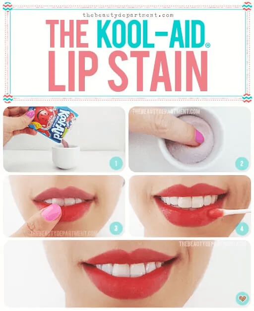 Use Kool-Aid As A Lip Stain