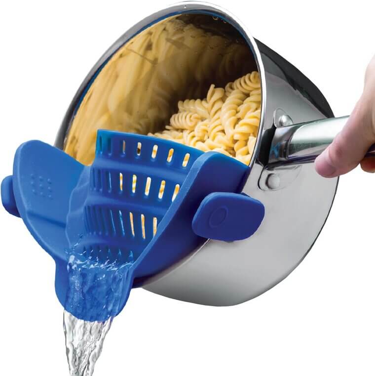 Snap N' Strain Strainer: Compact, Clip-On Kitchen Essential - Now 17% Off!