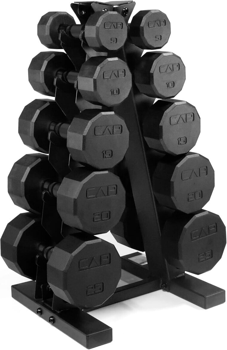 CAP Dumbbell Set with Rack - Perfect Home Gym Solution - Don’t Miss the 21% Discount!