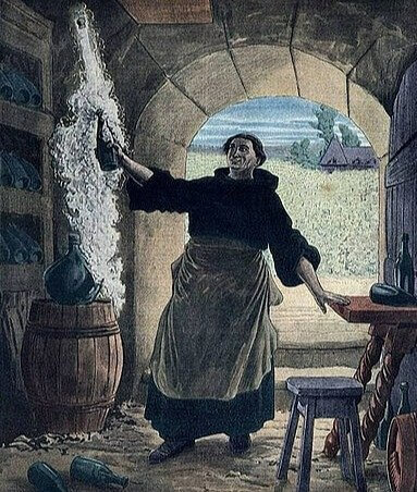 Le champagne a été créé par des moines bénédictins français qui ont accidentellement gâché un lot de vin.