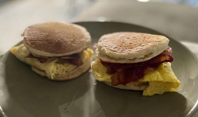 ​Turn Leftover Pancakes Into Sandwich Wraps