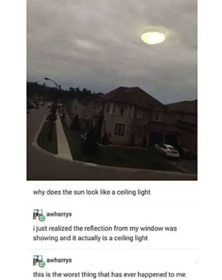 The sun looks really weird