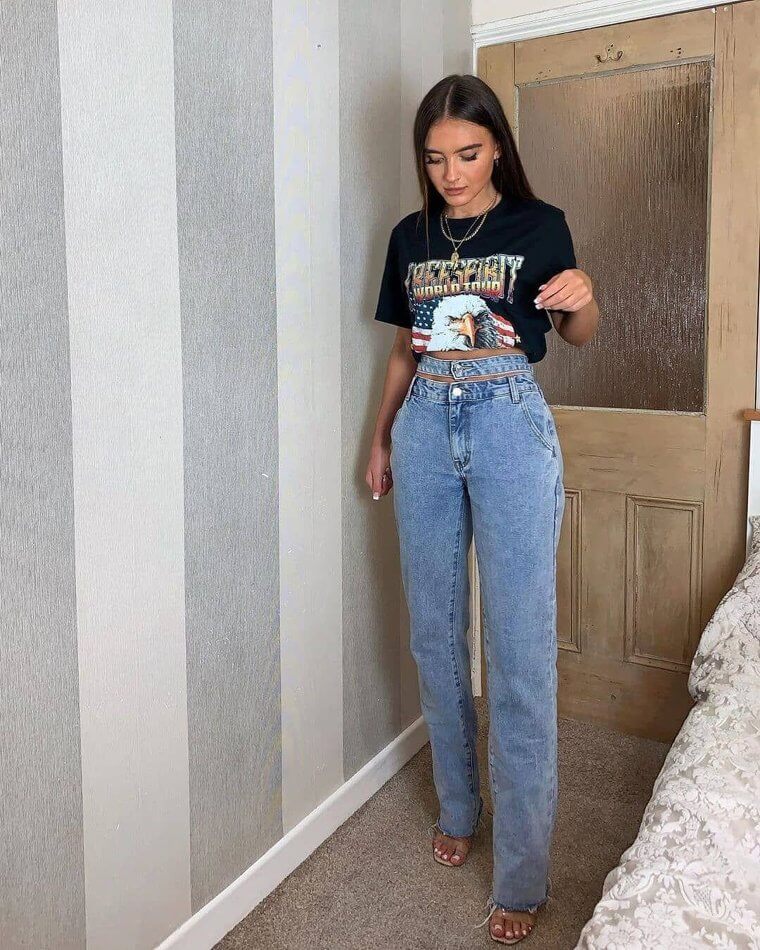 High-Waisted Mom Jeans