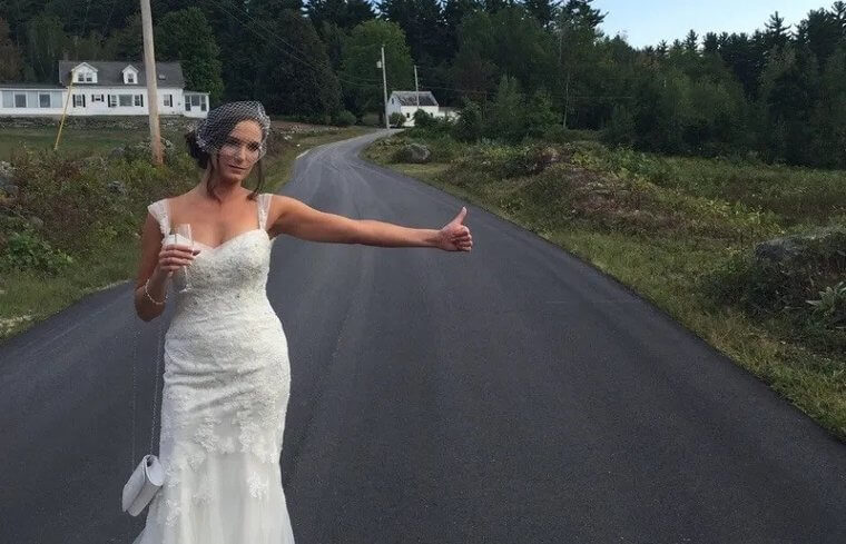 A Wedding Day Hitchhiker