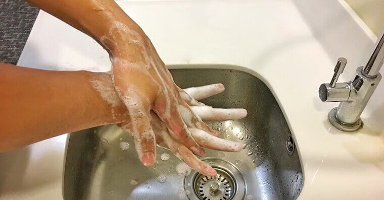 Washing Hands With Harsh Soap Constantly