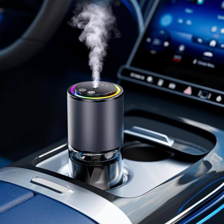 Smart Car Freshener with RGB Light & 6-Month Aroma