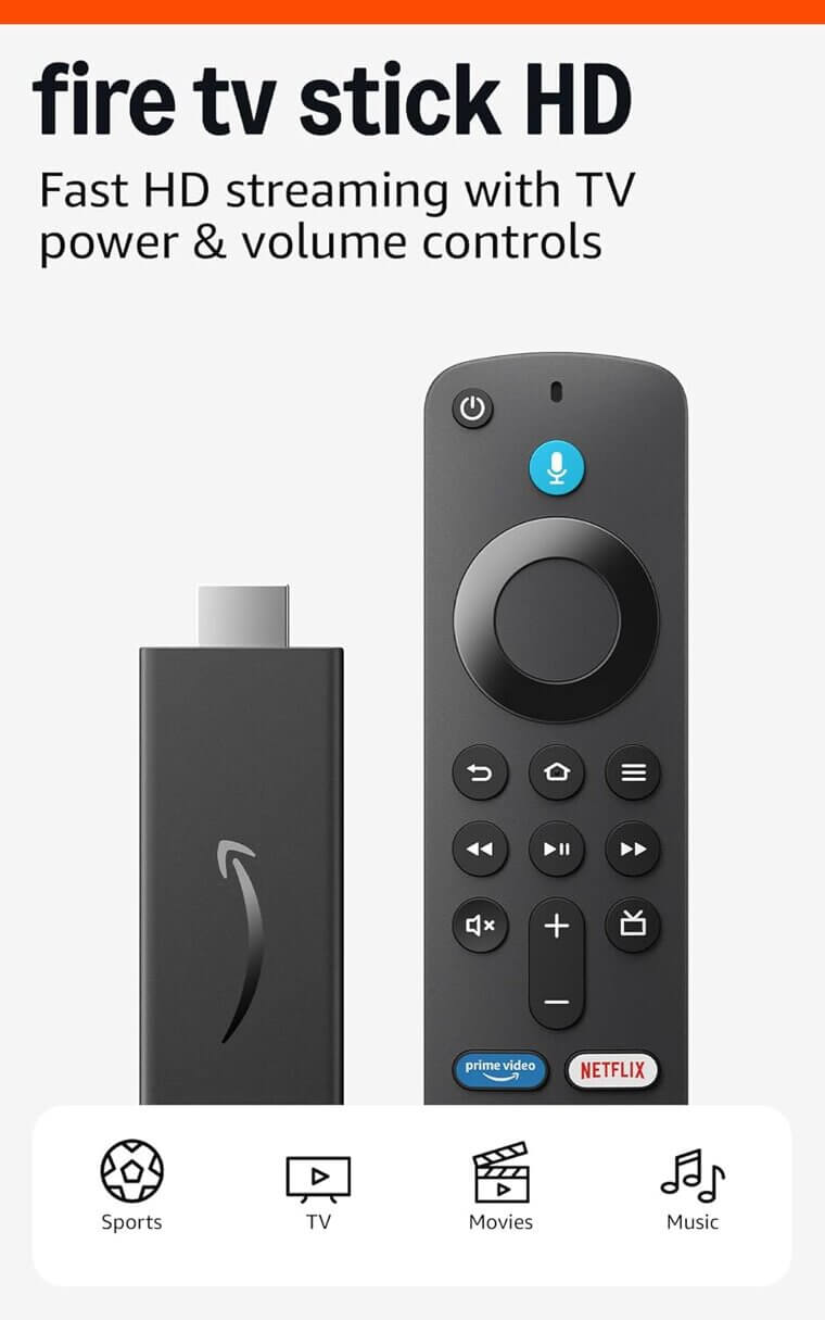 Amazon Fire TV Stick - Stream HD & Control Smart Home Effortlessly