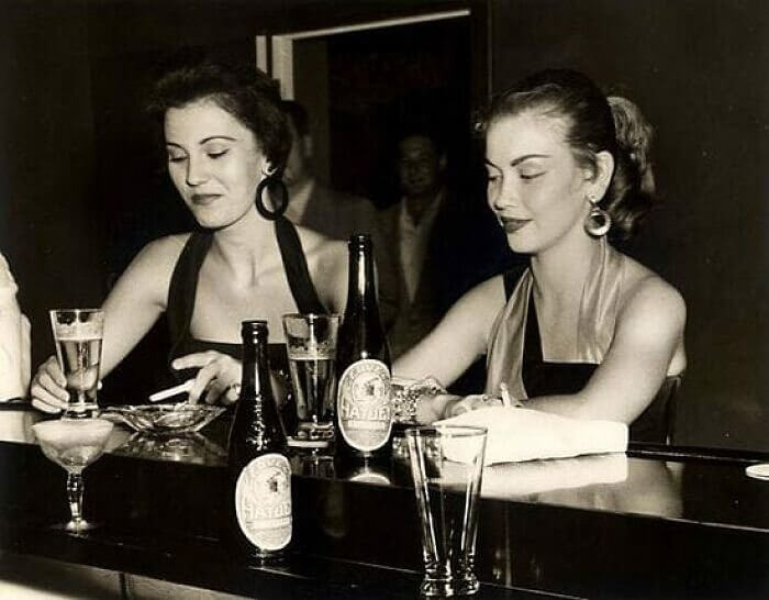 Women at a Bar in Cuba