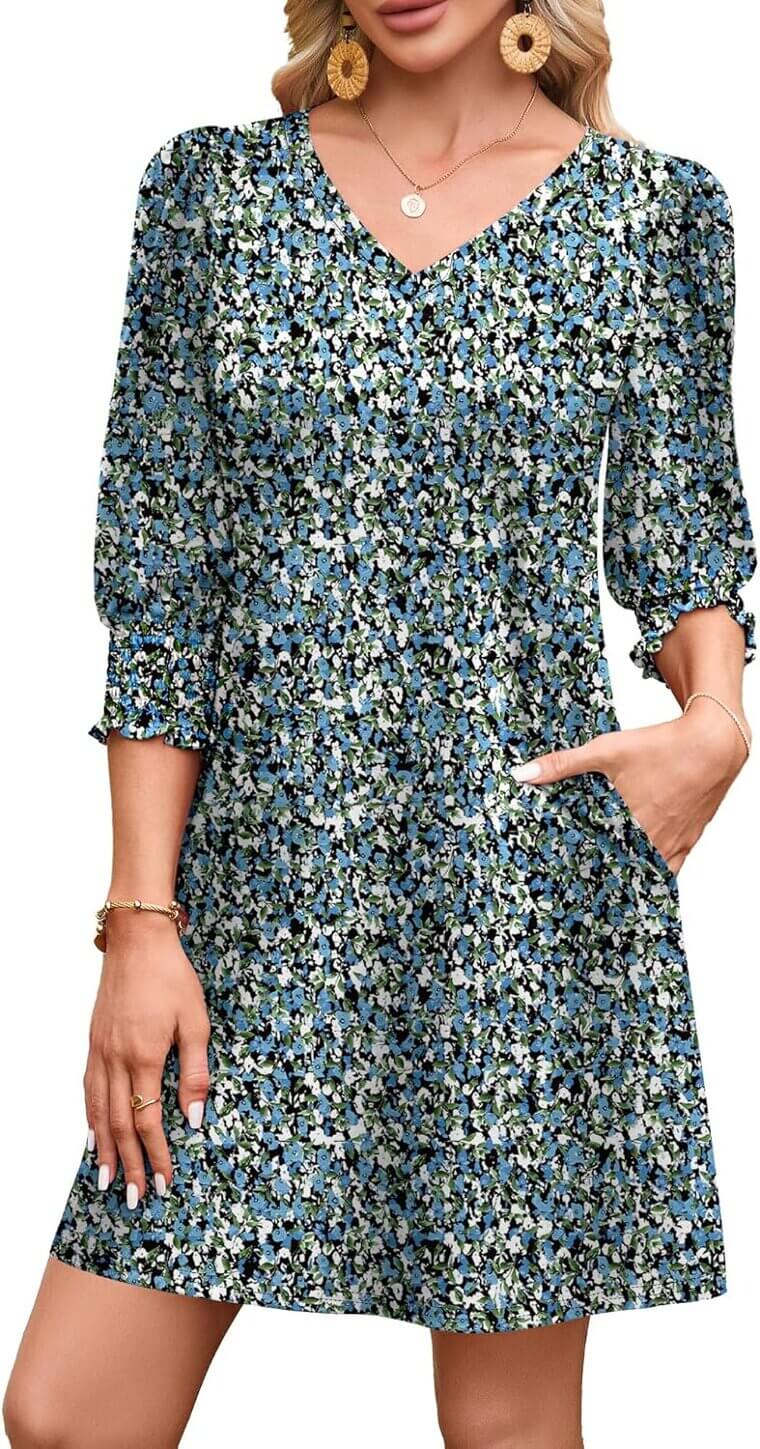 WIHOLL Puff Sleeve Sundress - Perfect for Beach Days! - Now 20% Off!