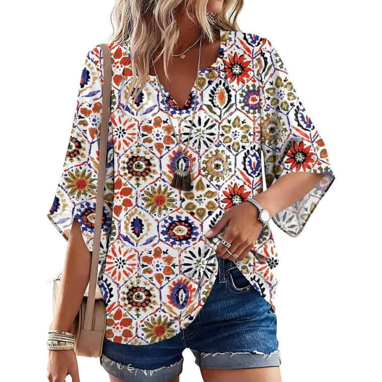 Boho Peasant Blouse - Versatile Style for Every Occasion - 8% Off!