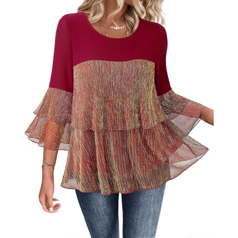 Bebonnie Sparkly Peplum Tops - Perfect for Elegant Evenings!