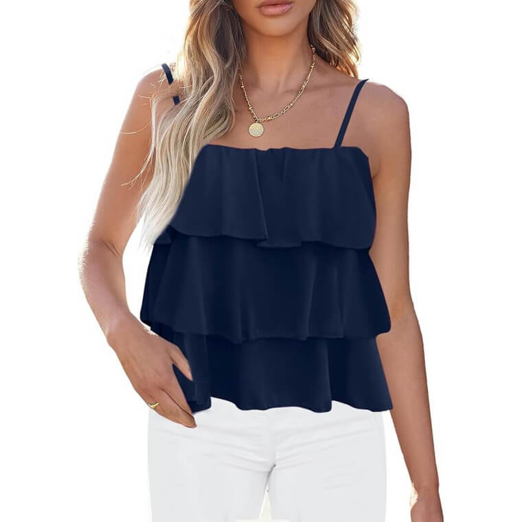 KIRUNDO Ruffle Peplum Tank - Perfect Summer Style - Now 25% Off!