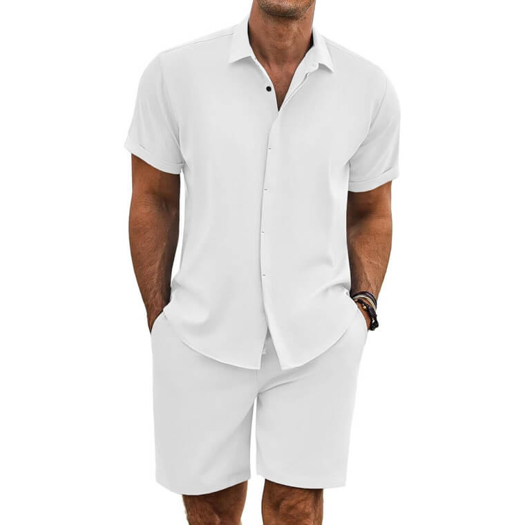 COOFANDY Men's Linen Set - Perfect Summer Style - 17% Off!