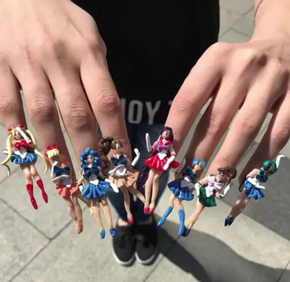 Sailor Moon Anime Nails