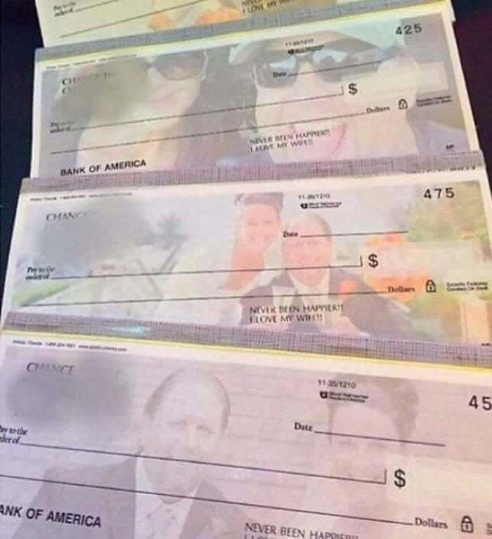 This Man Printed Checks With His New Wife To Pay Alimony To His Ex Wife