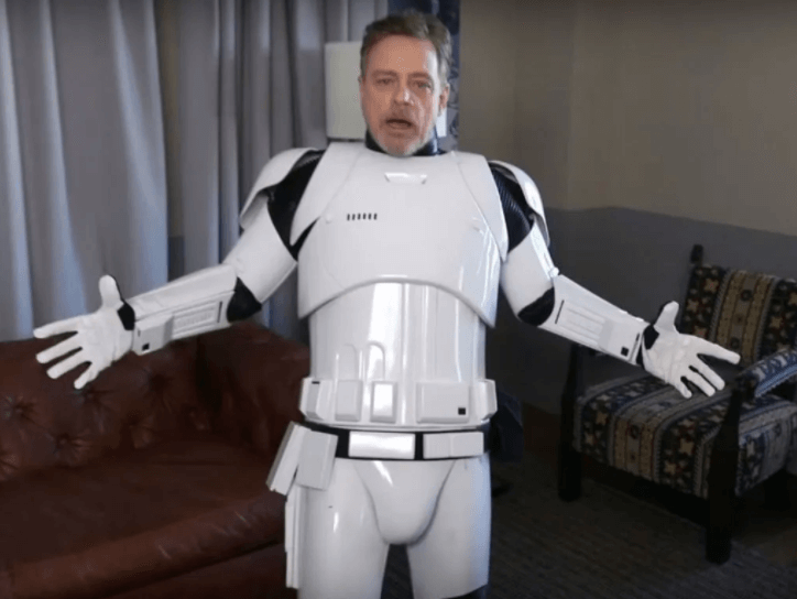Mark Hamill As A Stormtrooper