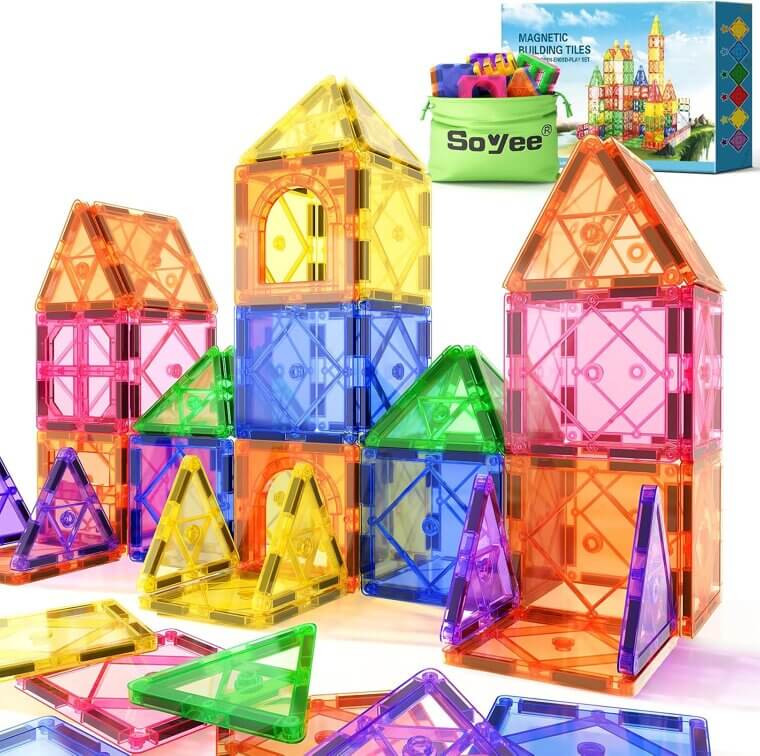 Soyee Magnetic Tiles - Fun & Educational Building Blocks for Kids 