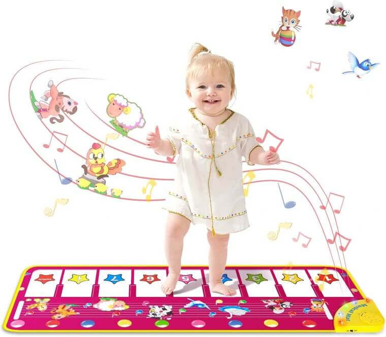 SANMERSEN Piano Mat - Fun Musical Playmat for Kids, Perfect Xmas Gift! 