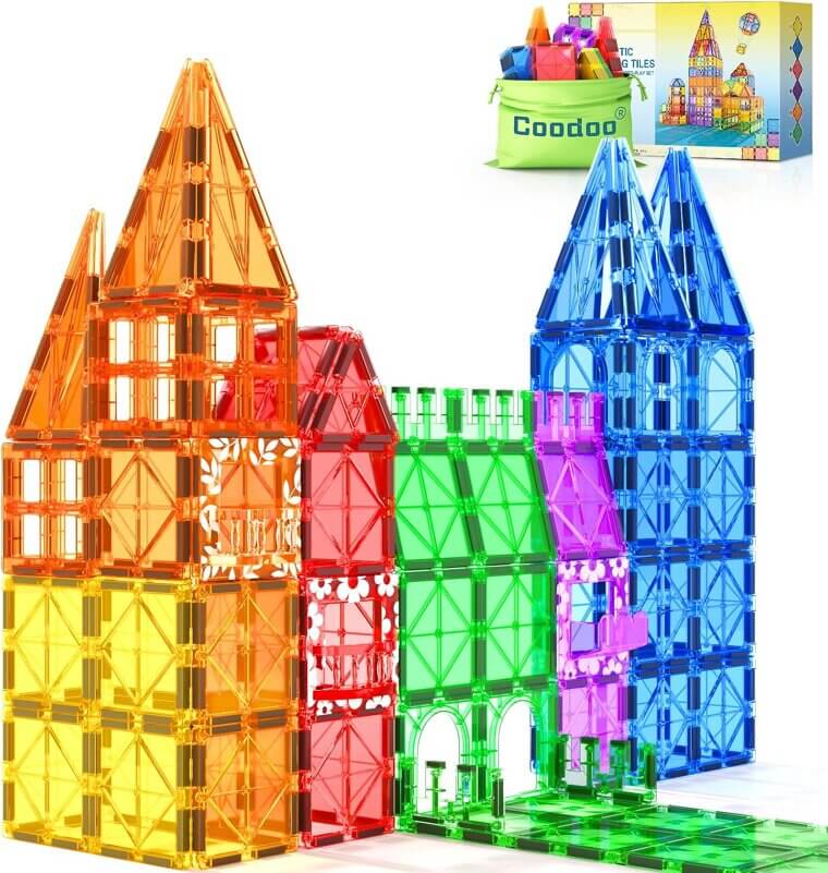 Coodoo Magnetic Tiles - Fun & Educational Building Blocks for Kids - Enjoy 33% Off!