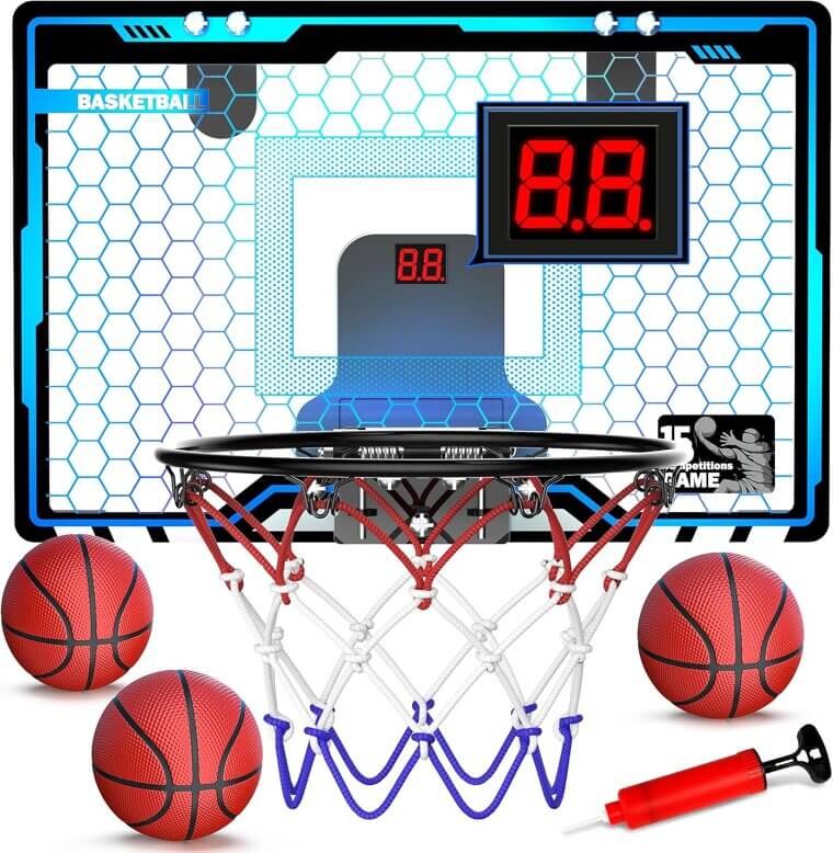 HopeRock Mini Basketball Hoop with LED & Scoreboard Fun for Kids - Now 28% Off!
