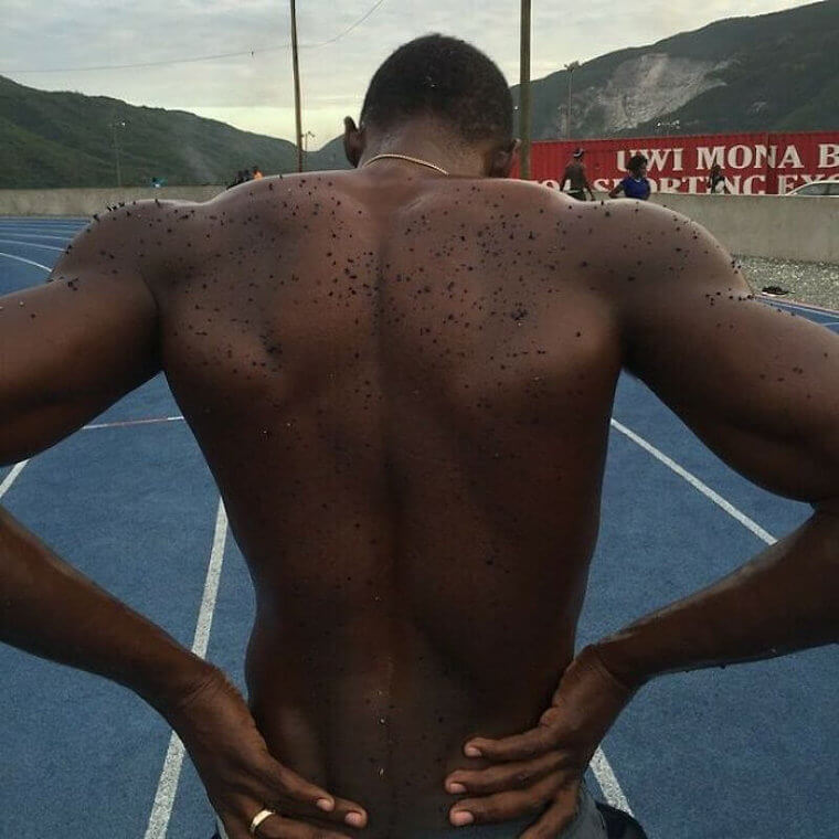 Usain Bolt Turned His Back to the Camera and Showed Us His Back