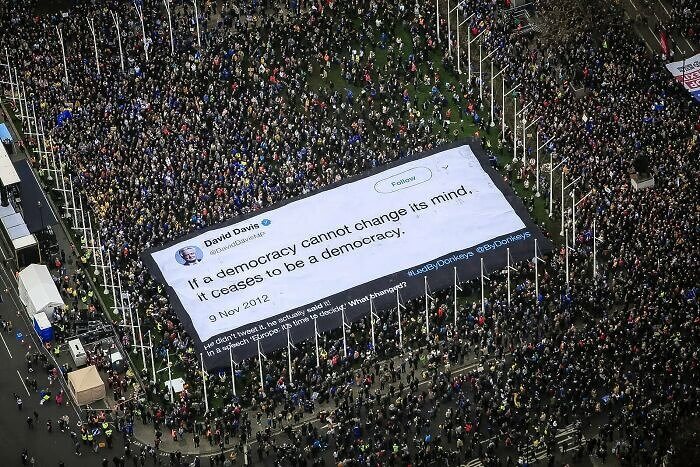 Banner At The Pro-EU March, London