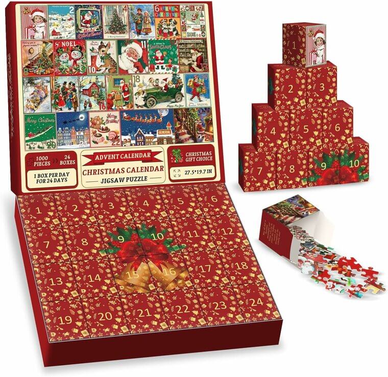 Celebrate Christmas With Advent Calendar Puzzle - 1000 Pieces!