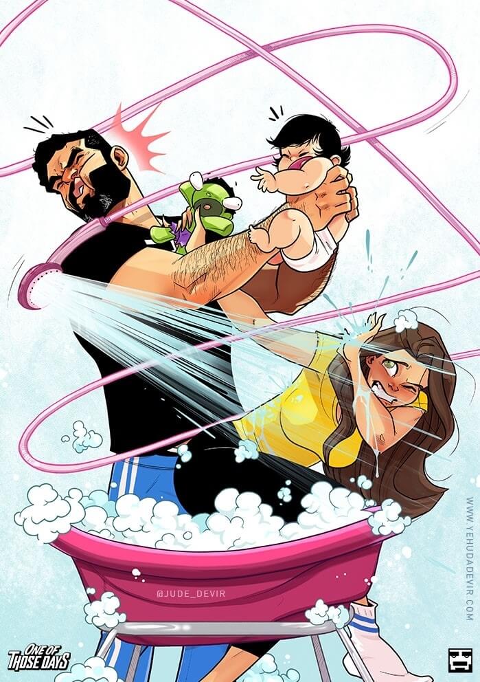 Ihr erstes Bad verläuft nicht immer wie geplant