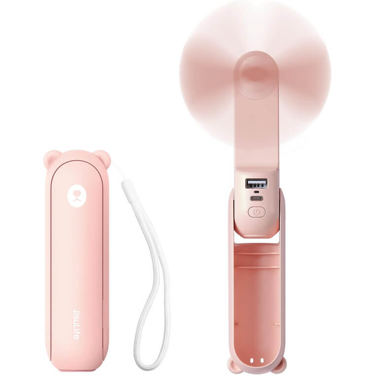 JISULIFE Mini Fan - Your Cool Companion for Summer Fun! 
