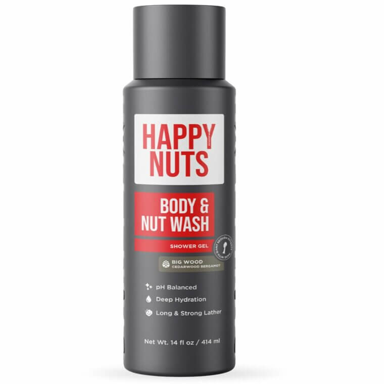 HAPPY NUTS Body Wash - Moisturizing Clean for Sensitive Skin 