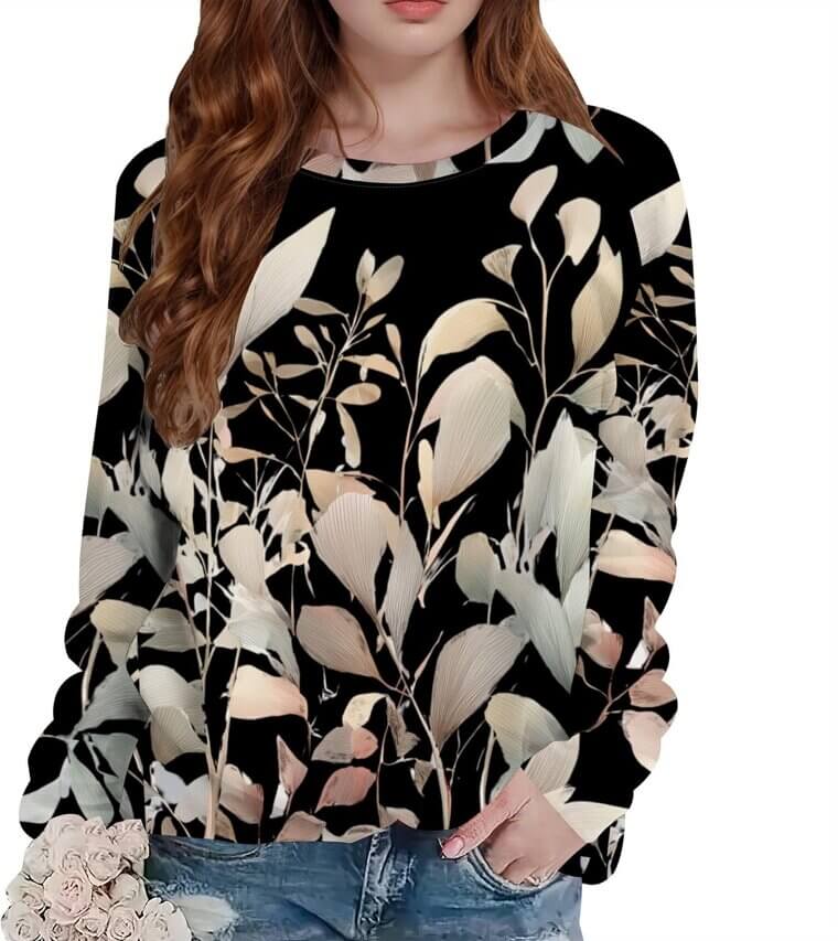 Vintage Floral Sweatshirt - Cozy Boho Style for You 