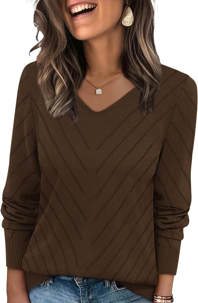 WIHOLL Sweaters - Trendy V Neck Fall Knitwear - Now 43% Off!