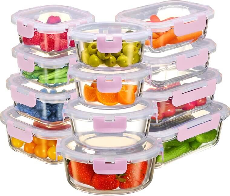FineDine Glass Containers - Perfect for Meal Prep and Leftovers 
