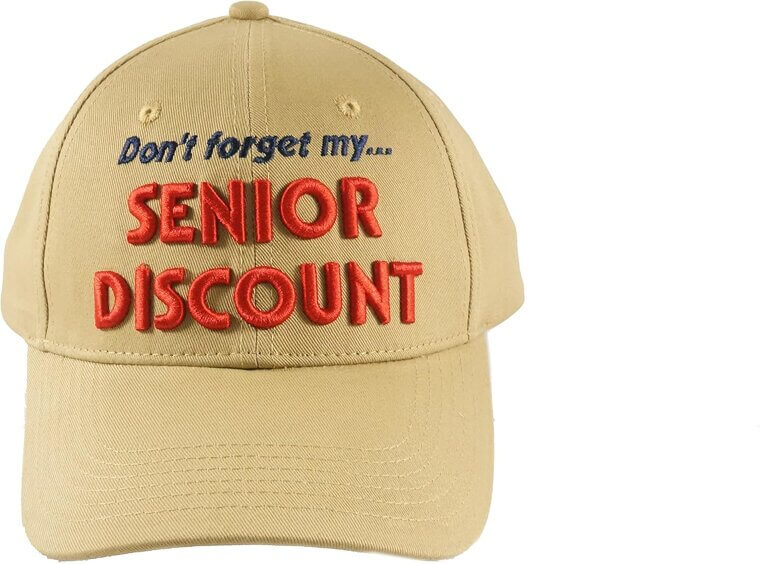 Senior Discount Hat - Perfect Gift for Dad or Grandpa 