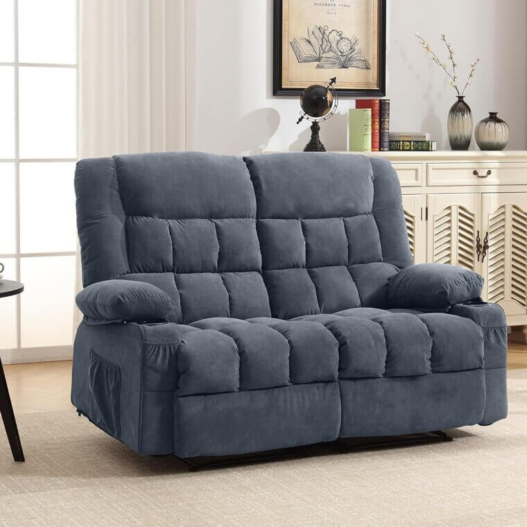 BOSMILLER Reclining Loveseat with Cup Holders - Ultimate Comfort 
