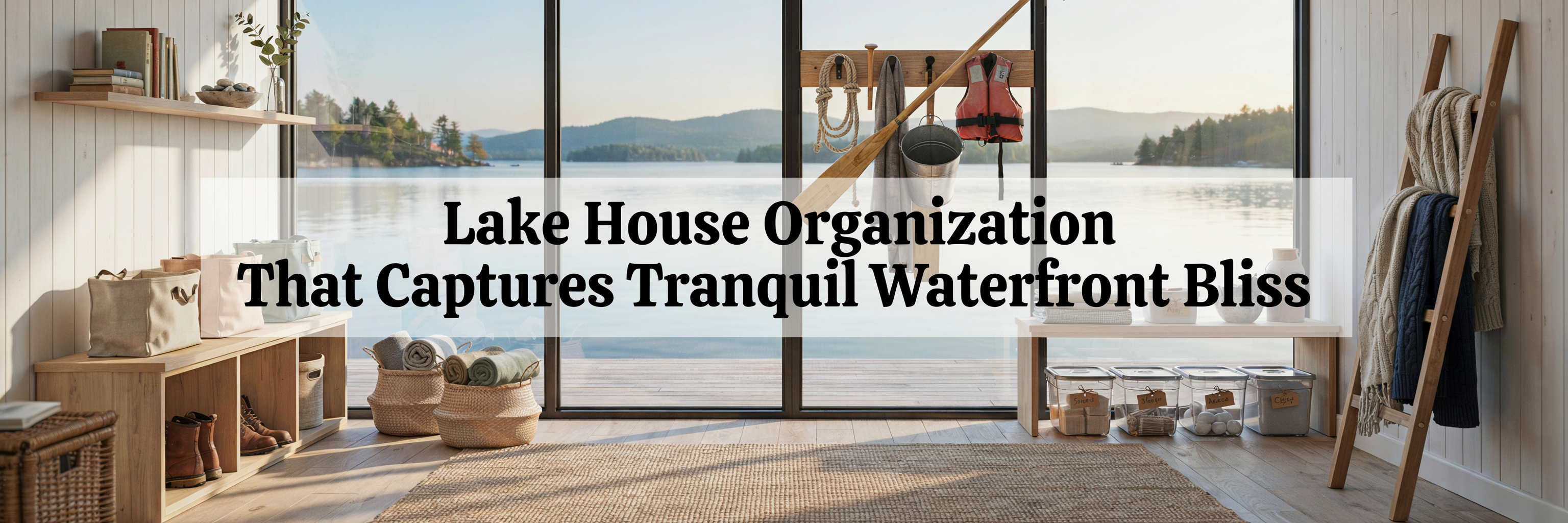 Lake House Organization That Captures Tranquil Waterfront Bliss